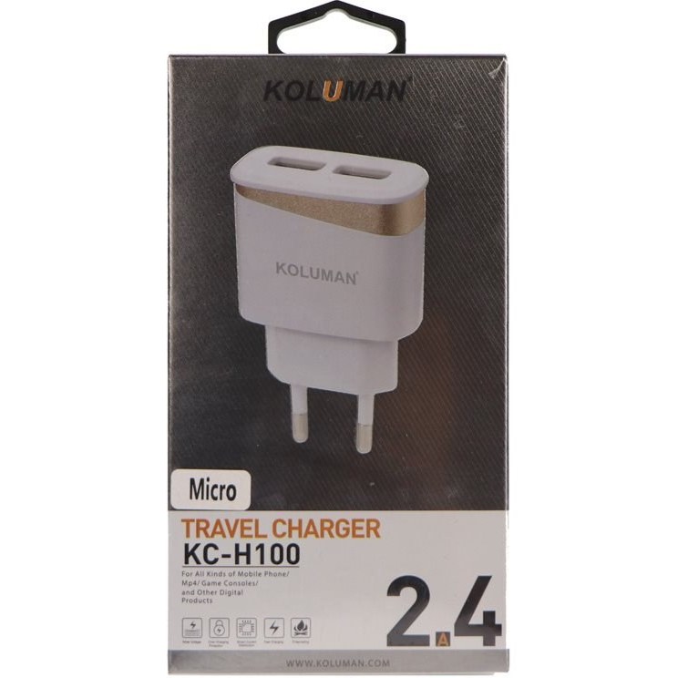 شارژر کلومن KC-H100 به همراه کابل لایتنینگ آیفون