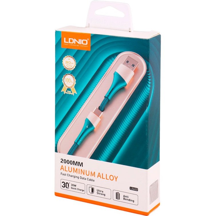 کابل شارژ و دیتا فست Type C 1 متری کنفی ۳۰W Ldnio LS631